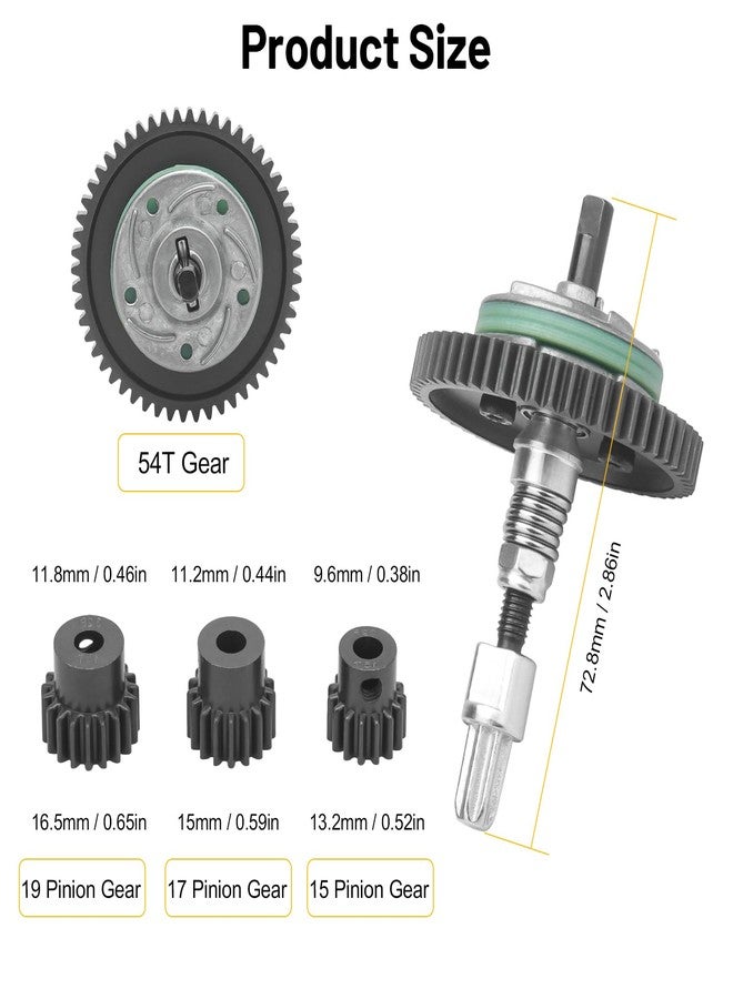 daitoku Differential Gear Complete Slipper Clutch with 32P 15T/17T/19T Pinions Gear Set for Traxxas Slash Stampede Rustle 4X4, Replacement of 6878 - Image 4